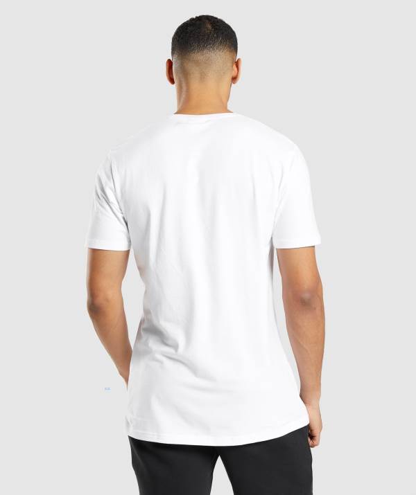 Panske Tricka Gymshark Essential Biele | GC1954380